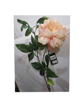 Peonia artificiale sfumata rosa con bocciolo