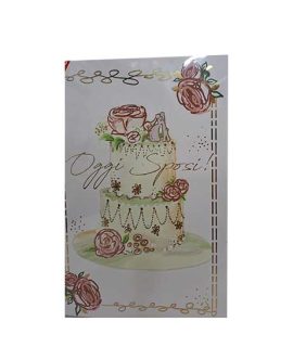 Biglietto matrimonio con torta a 2 piani