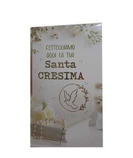 Biglietto CRESIMA con colomba