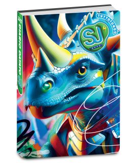 Diario Sj Gang 2026/2027 DINOSAURO CELESTE con corni