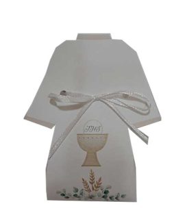 Scatola portaconfetti COMUNIONE sagoma vestito