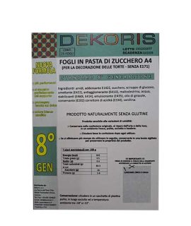 Fogli di zucchero 8° Generazione A4