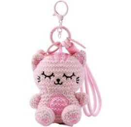 Portachiavi Crochet I-TOTAL GATTO ROSA