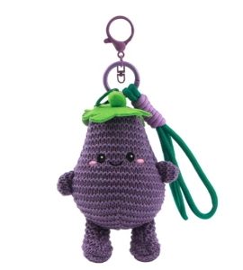 Portachiavi Crochet I-TOTAL MELANZANA