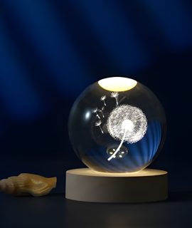 Lampada sfera di vetro 3D I-Total DENTE DI LEONE