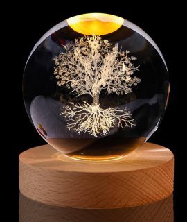 Lampada sfera di vetro 3D I-Total ALBERO