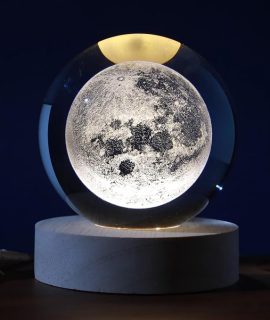 Lampada sfera di vetro 3D I-Total LUNA