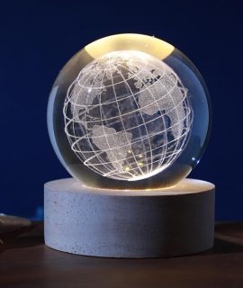 Lampada sfera di vetro 3D I-Total MONDO